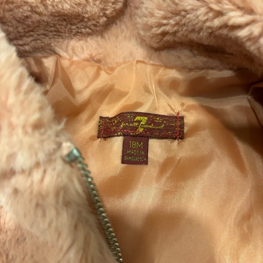 7 For all mankind Cozy Pink Kids Jacket. It's a size 18 months